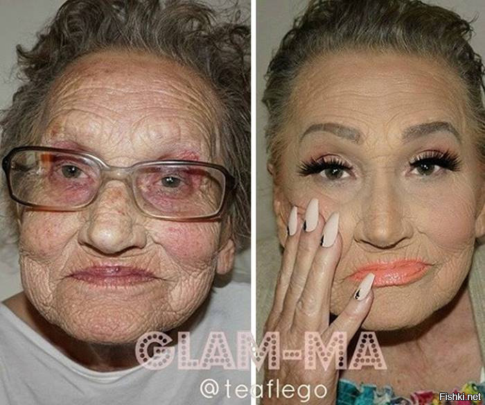 Интернет наводнен фотками до и после макияжа, а вот девушка творит чудеса со ...