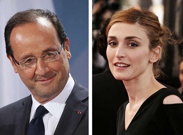 Актриса Жюли Гайе и еще один президент Франции Франсуа Олланд. В 2014-м даже ходили слухи о браке двух влюбленных голубков, но до бракосочетания так и не дошло.