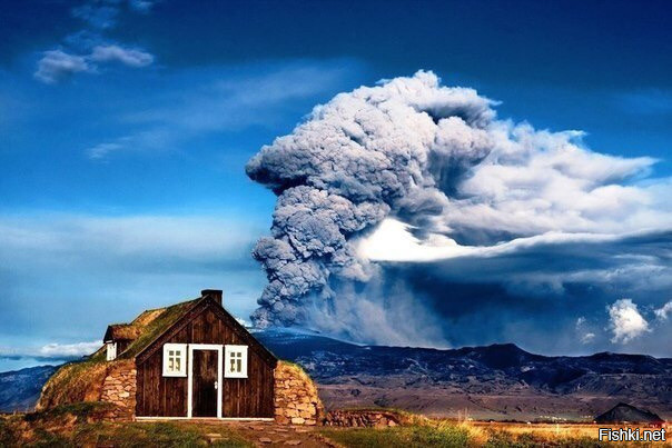 Извержение вулкана, Исландия