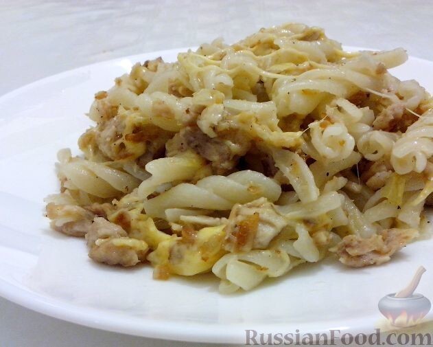 Макароны по-флотски с сыром