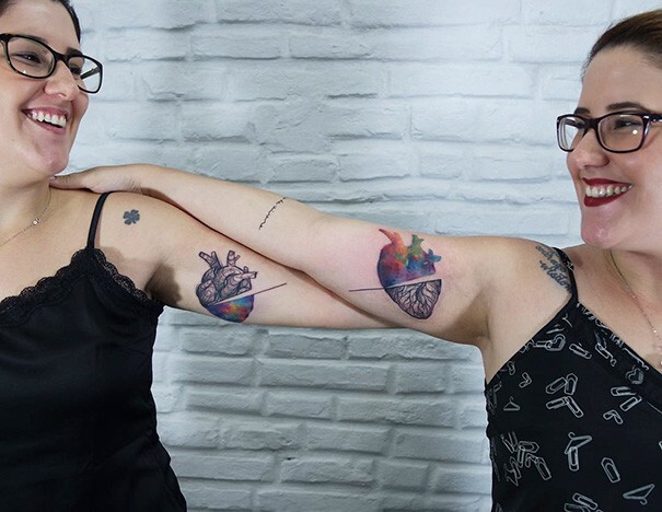 55 идей парных татуировок для лучших друзей