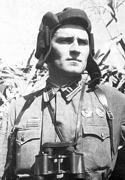 Майор В. Филиппов, командир 52-й танковой бригады