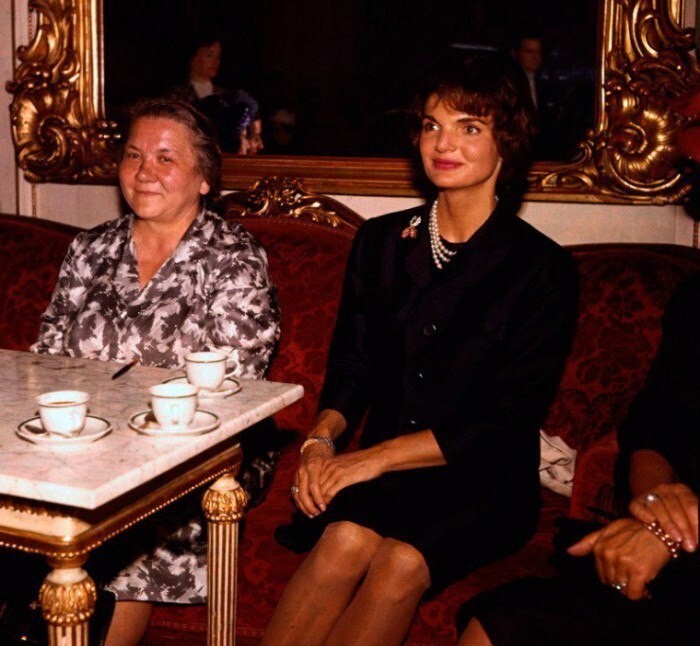 Нина Хрущёва и Жаклин Кеннеди, Вена, Австрия, июнь 1961 года.