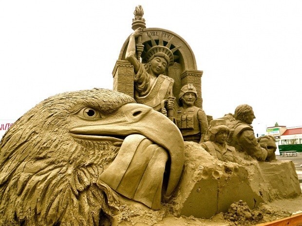 Шедевральные скульптуры из песка