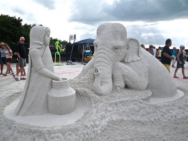 Шедевральные скульптуры из песка