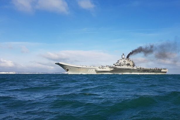 Корабли, возглавляемые "Адмирал Кузнецов", на пути к Средиземному морю