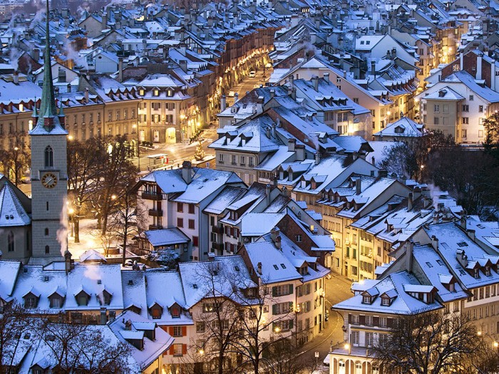 Заснеженный Берн, Швейцария (Peter Klaunzer)