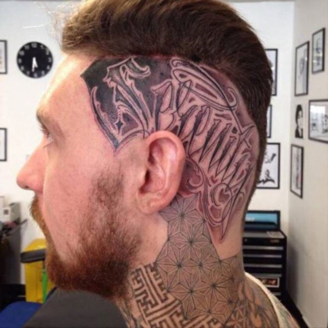 40 сумасшедших татуировок на голове