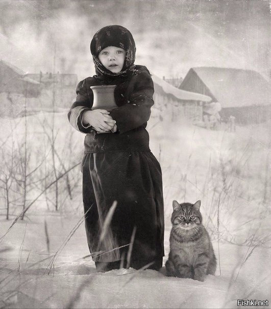 Потрясающее фото "Девочка с котом"