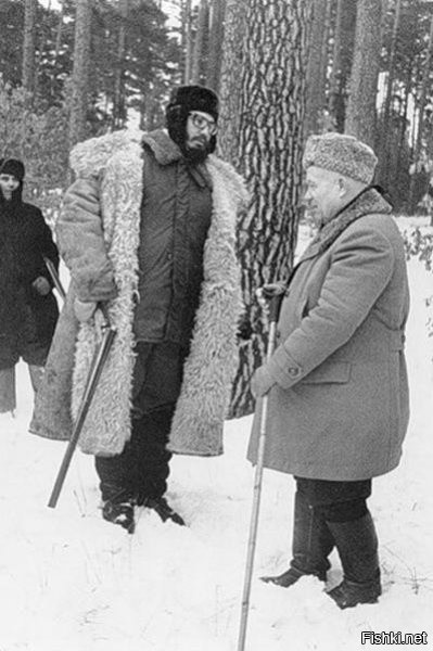 Фидель Кастро и Никита Хрущев на охоте, 1964 год
