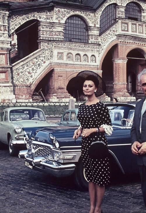 Софи Лорен на Красной площади. Москва 1965
