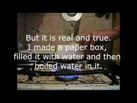 Как вскипятить воду в бумажной коробке 