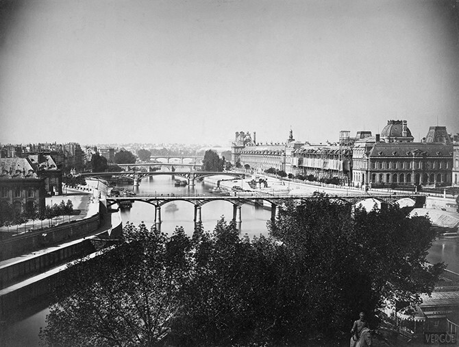 1856. Вид на Сену от площади Вер-Галан