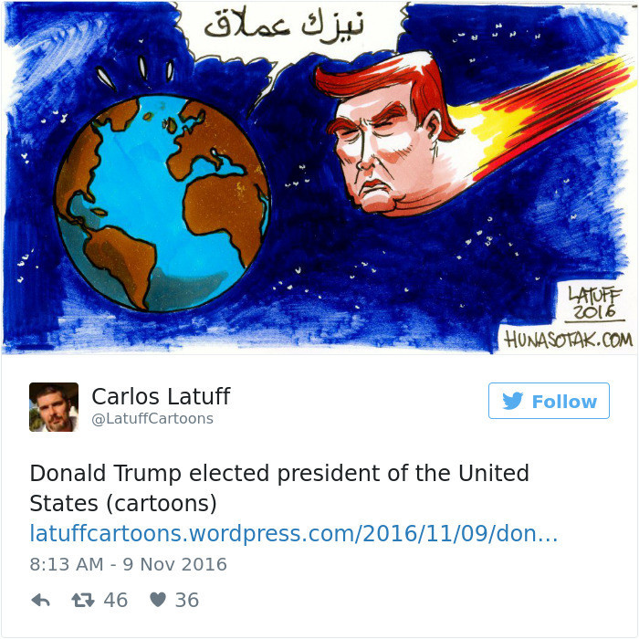 Победа Трампа глазами карикатуристов со всего света. Часть 2