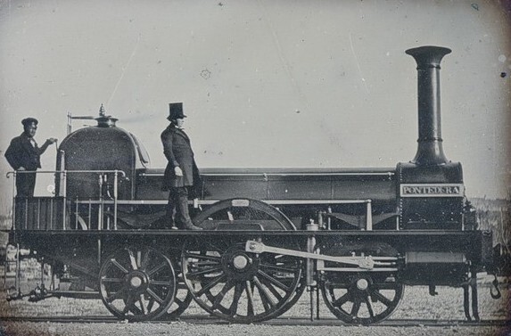 Первая фотография паровоза (1844 г.)