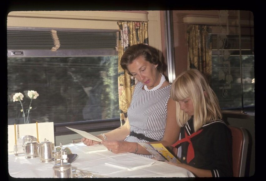 Поездка на пассажирском поезде California Zephyr из Калифорнии в Иллинойс, 1965 год.