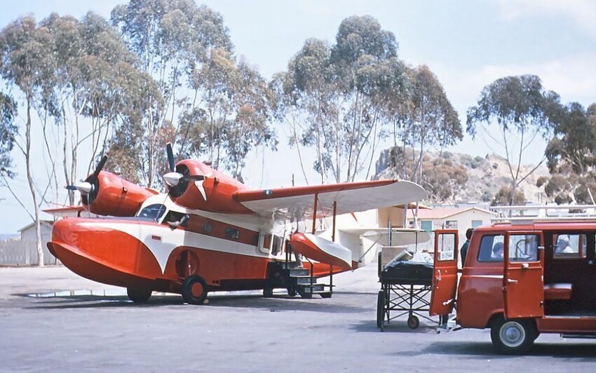 Grumman G-21 Goose частной авиакомпании Catalina Channel Airlines, Калифорния, 1964 год.