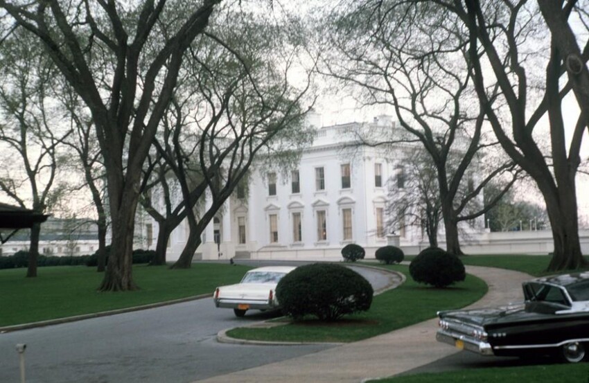  Белый дом во время президентства Джона Кеннеди, апрель 1963-го год.
