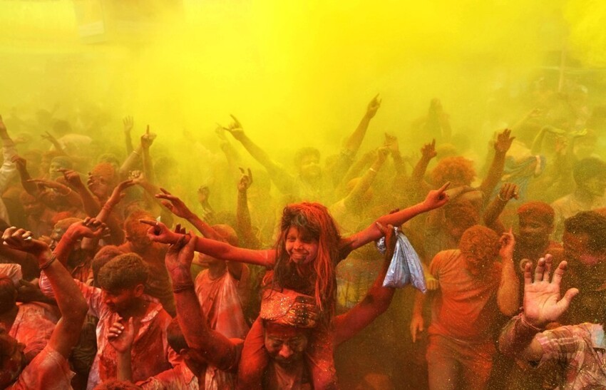 Холи, фестиваль красок в Индии (2014 г.)
