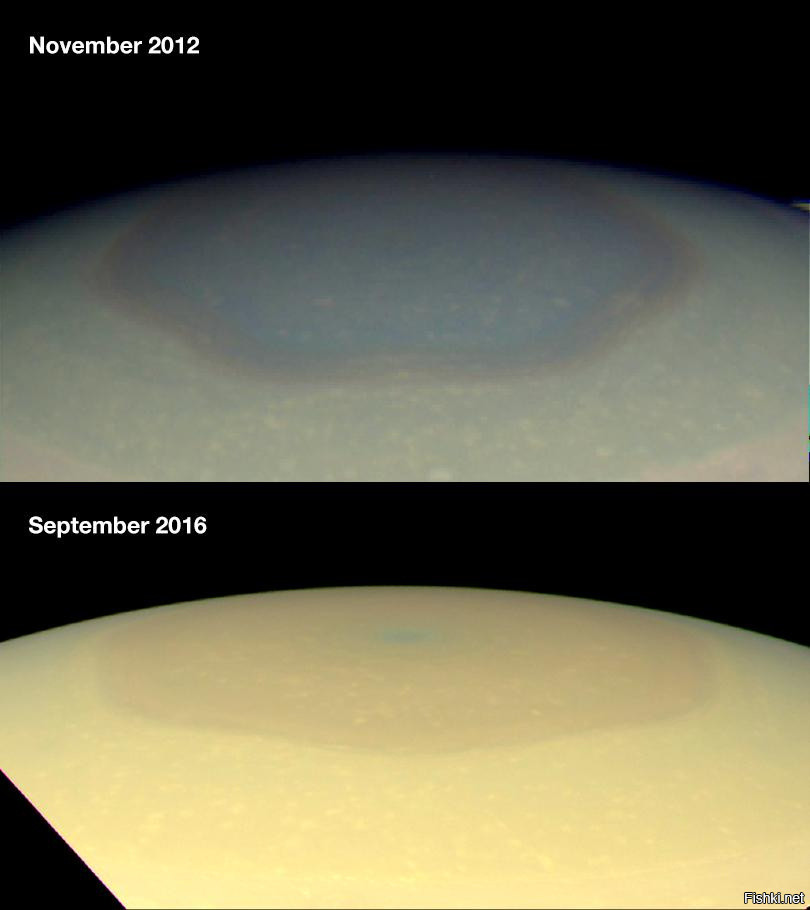 Полярная гайка на Сатурне заржавела