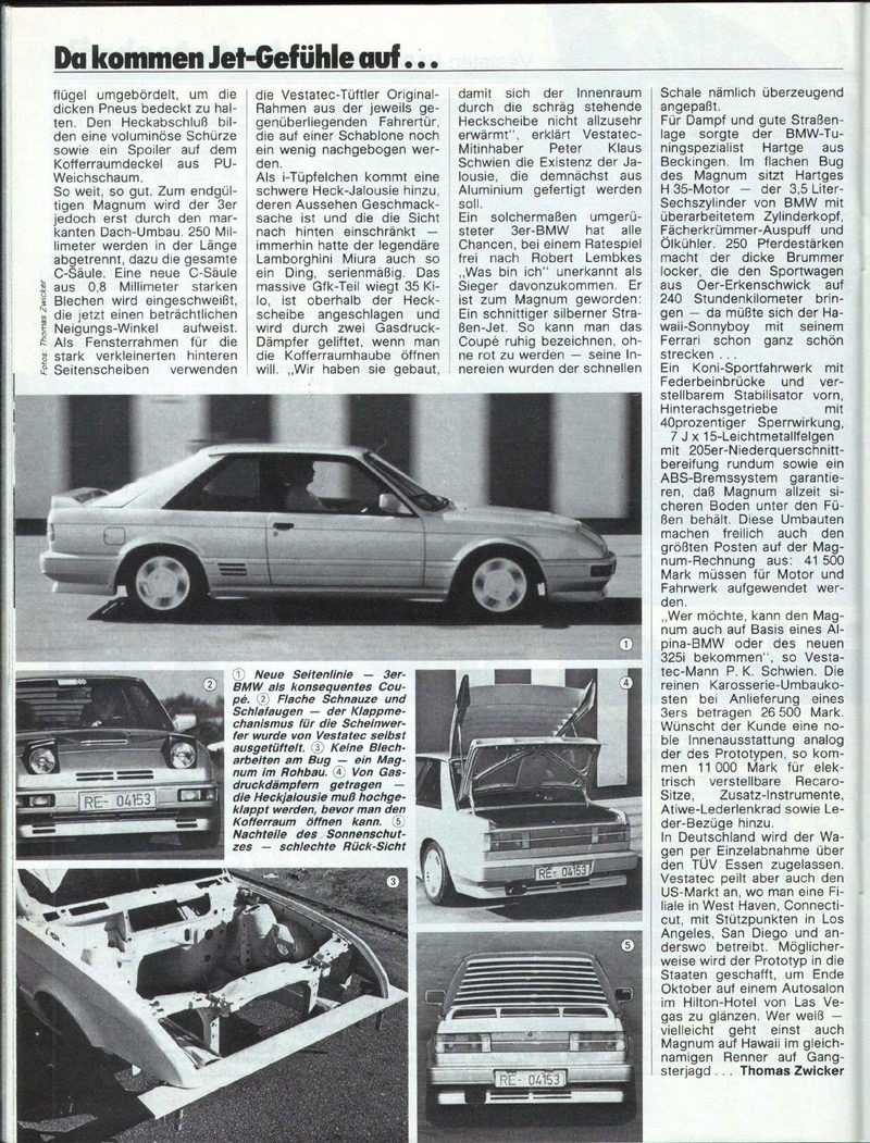 Vestatec Magnum на базе BMW E30