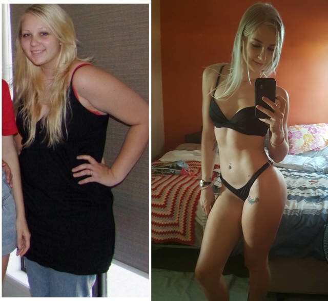 Слева - после 5 лет диеты (2015 г.), справа - после года тренировок (2016 г.)