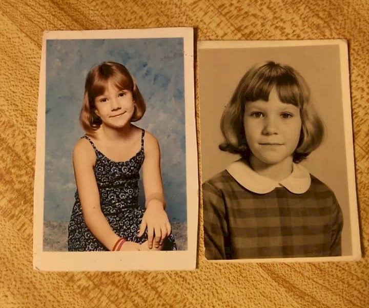 14. Дочь слева (третий класс), мать справа (второй класс).