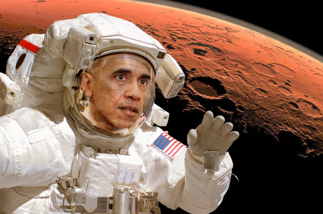 Обама был телепортирован на Марс