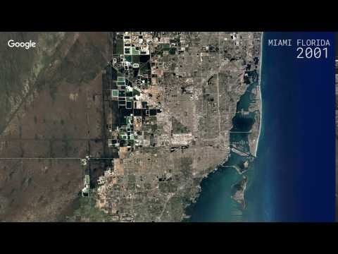 Появление новых кварталов в Майами, штат Флорида, США 