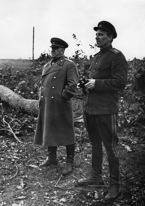 Г.К.Жуков и А.Е.Голованов, Брянский фронт, июль 1943 г.
