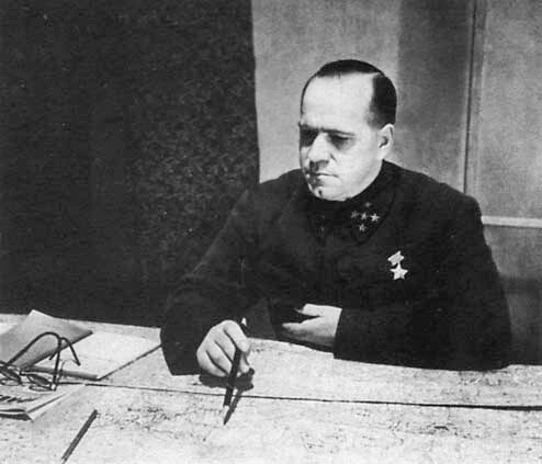 Г.К.Жуков на Ленинградском фронте, октябрь 1941 года.