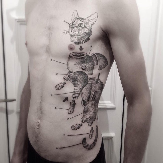 Сюрреалистические татуировки гибридных животных