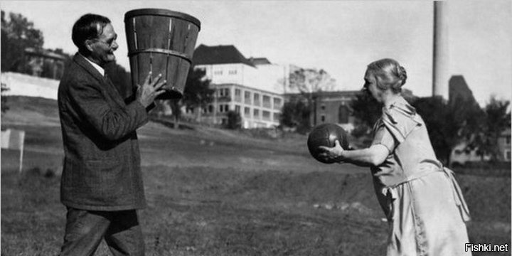 Джеймс Нейсмит, создатель баскетбола, с женой