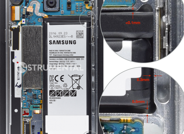  Раскрыта причина взрывов Samsung Galaxy Note 7 (3 фото)