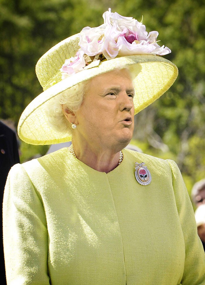 Что будет, если Трампа одеть в гардероб английской королевы?