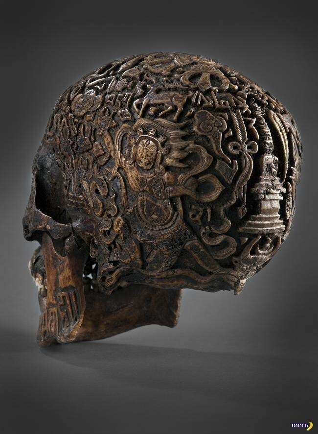Тибетская резьба по черепу