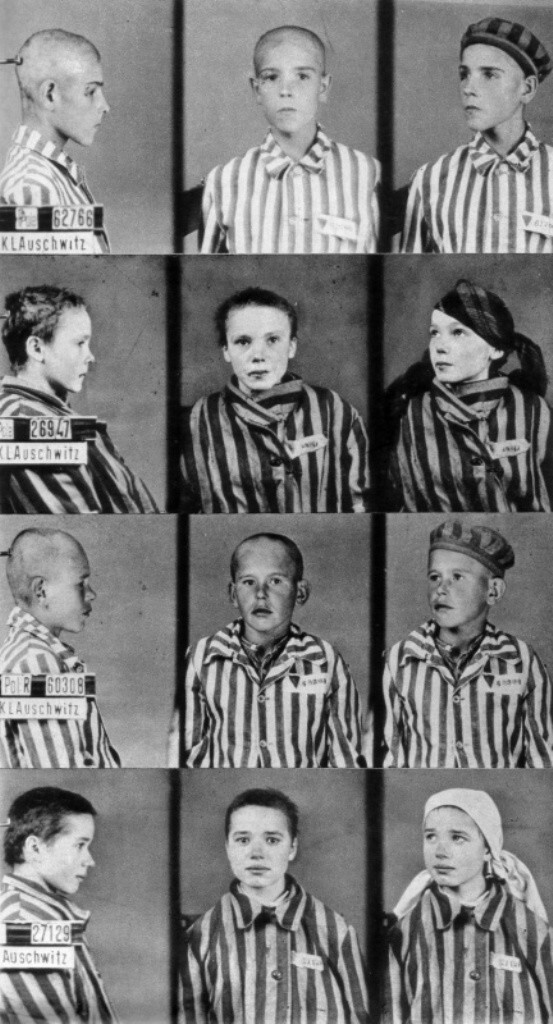 Учетные фотокарточки детей-узников концлагеря Освенцим