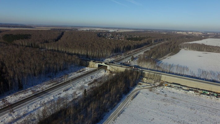 62. В Московской области открыли путепровод