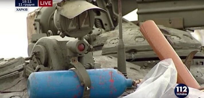 Украинцы создали танк для камикадзе — с газовым баллоном на видном месте