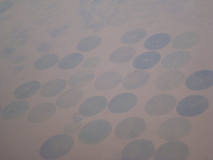 странные круги при перелете над Сахарой