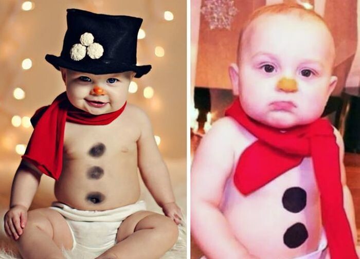 Рождественская фотосессия малышей: ожидания и реальность!