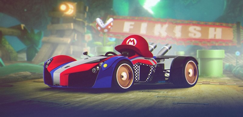 Знаменитая игра Mario и одноместный спорткар BAC Mono