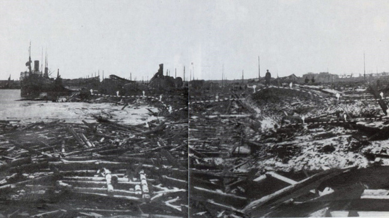Порт Бакарица после взрыва.