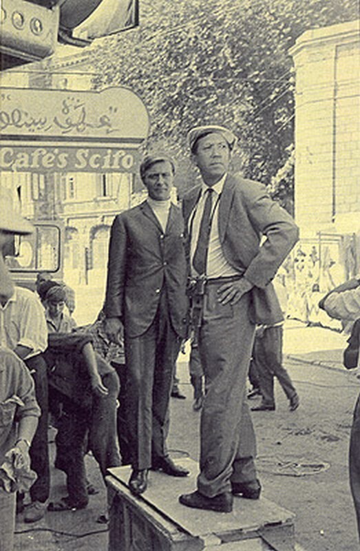Юрий Никулин и Андрей Миронов в Баку на съёмках Бриллиантовой руки, 1968 