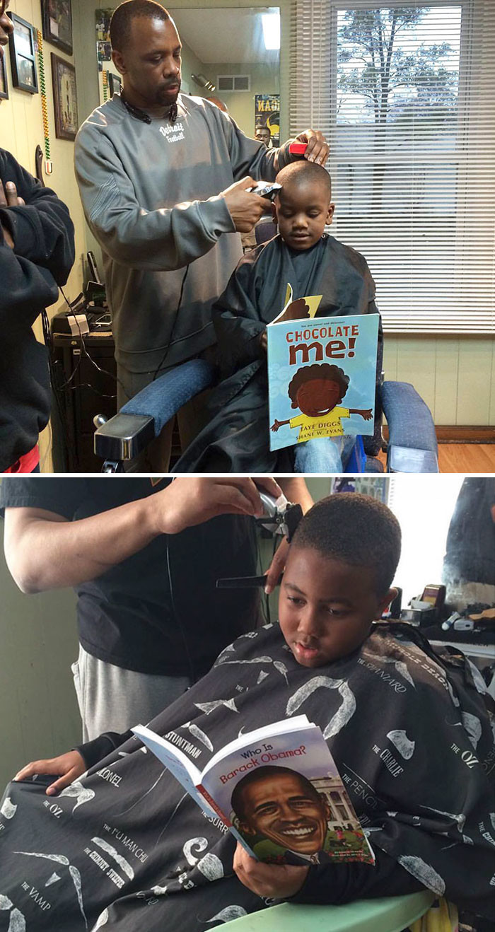 25. В этой парикмахерской детей стригут бесплатно, если они читают книжки вслух 