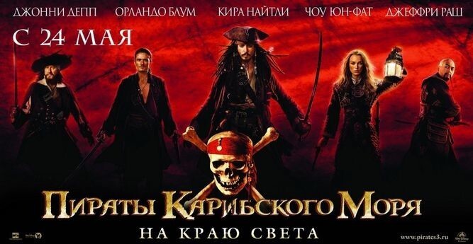 1. Пираты Карибского моря: На краю света (2007) - 341 800 000 долларов