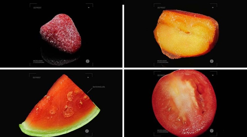  Завораживающий процесс размораживания фруктов и овощей в макросъемке