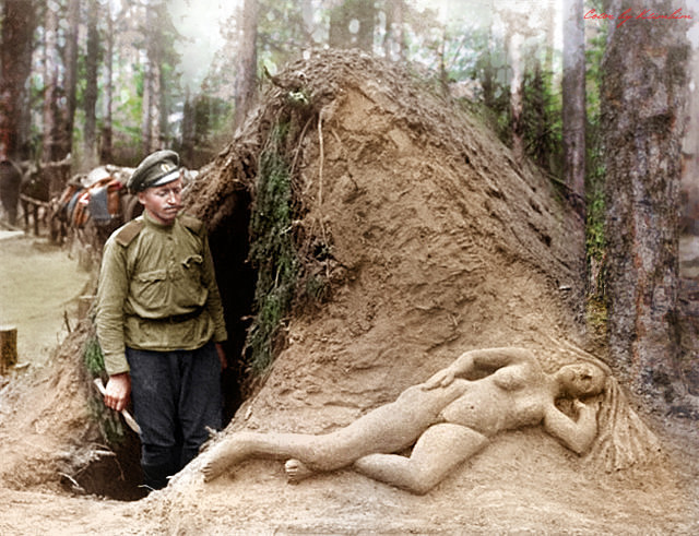 Первая мировая: русский разведчик Алексеев и его скульптура из сырого песка