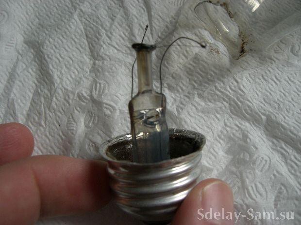 Керосиновая лампа-горелка из лампочки своими руками