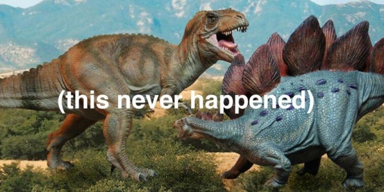 Между существованиями тираннозавра Рекса и стегозавра гораздо больше времени, чем между тираннозавром Рексом и вами